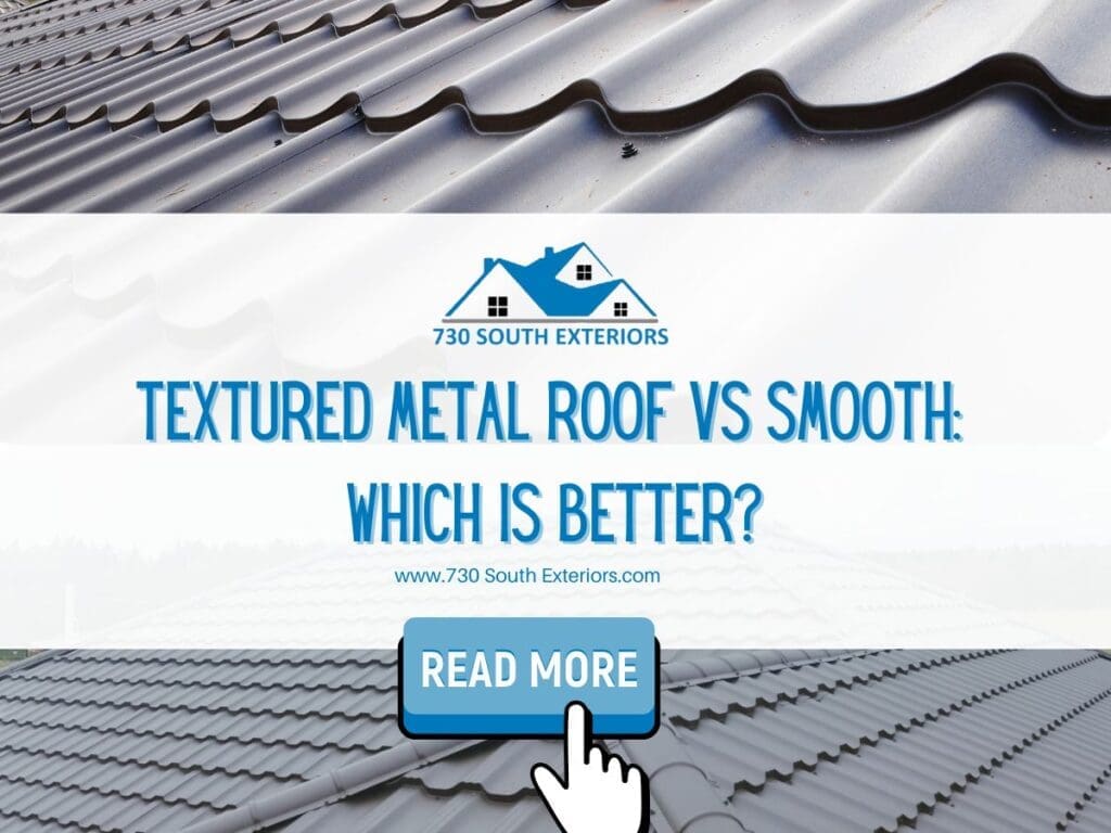 Textured Metal Roof vs Smooth: Which Is Better?|infographic illustration on strength and durability: textured metal roof vs smooth|infographic illustration on maintenance and cleaning : textured metal roof vs smooth