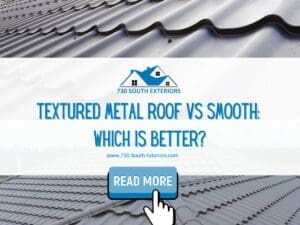 Textured Metal Roof vs Smooth: Which Is Better?|infographic illustration on strength and durability: textured metal roof vs smooth|infographic illustration on maintenance and cleaning : textured metal roof vs smooth