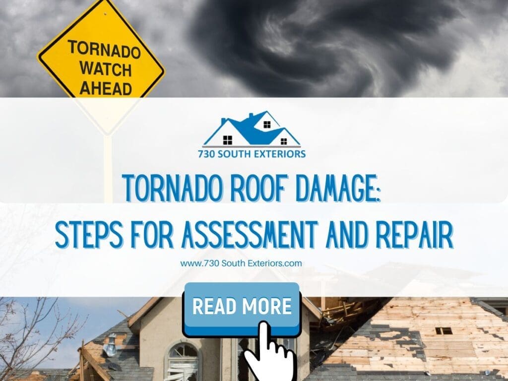 Tornado Roof Damage: Steps for Assessment and Repair|Ground full of roofing material after a tornado|Missing and shifted sections of a roof after a tornado|highlighted sagging and uneven areas on a roof after a tornado|damage asphalt shingle roof after a tornado|damage metal roof after a tornado|damaged metal roof after a tornado|damage tile roof after a tornado|wood shake roof after a tornado|Roof Frame|roof chimney with old asphalt shingle roof|skylight on a house with white interior walls|roof vent on an asphalt shingle roof|close up of a person putting up a fascia|close up of a gutter
